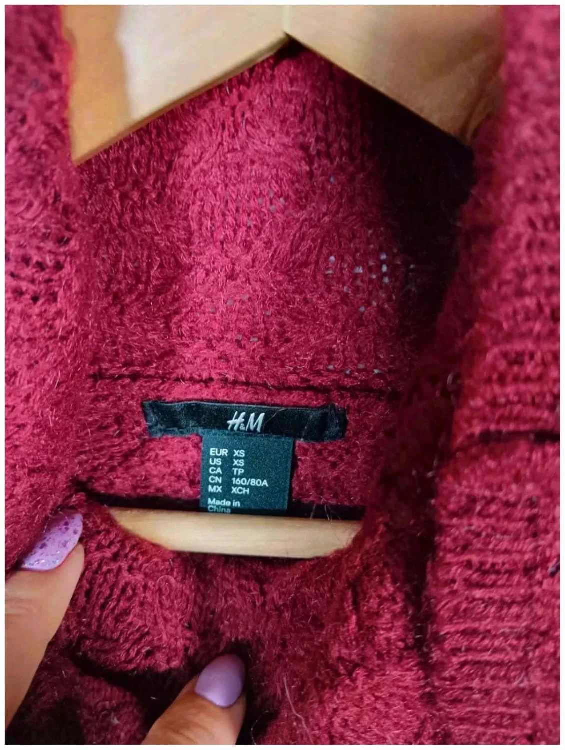 C20 pull bordeaux H&M XS – photo 3